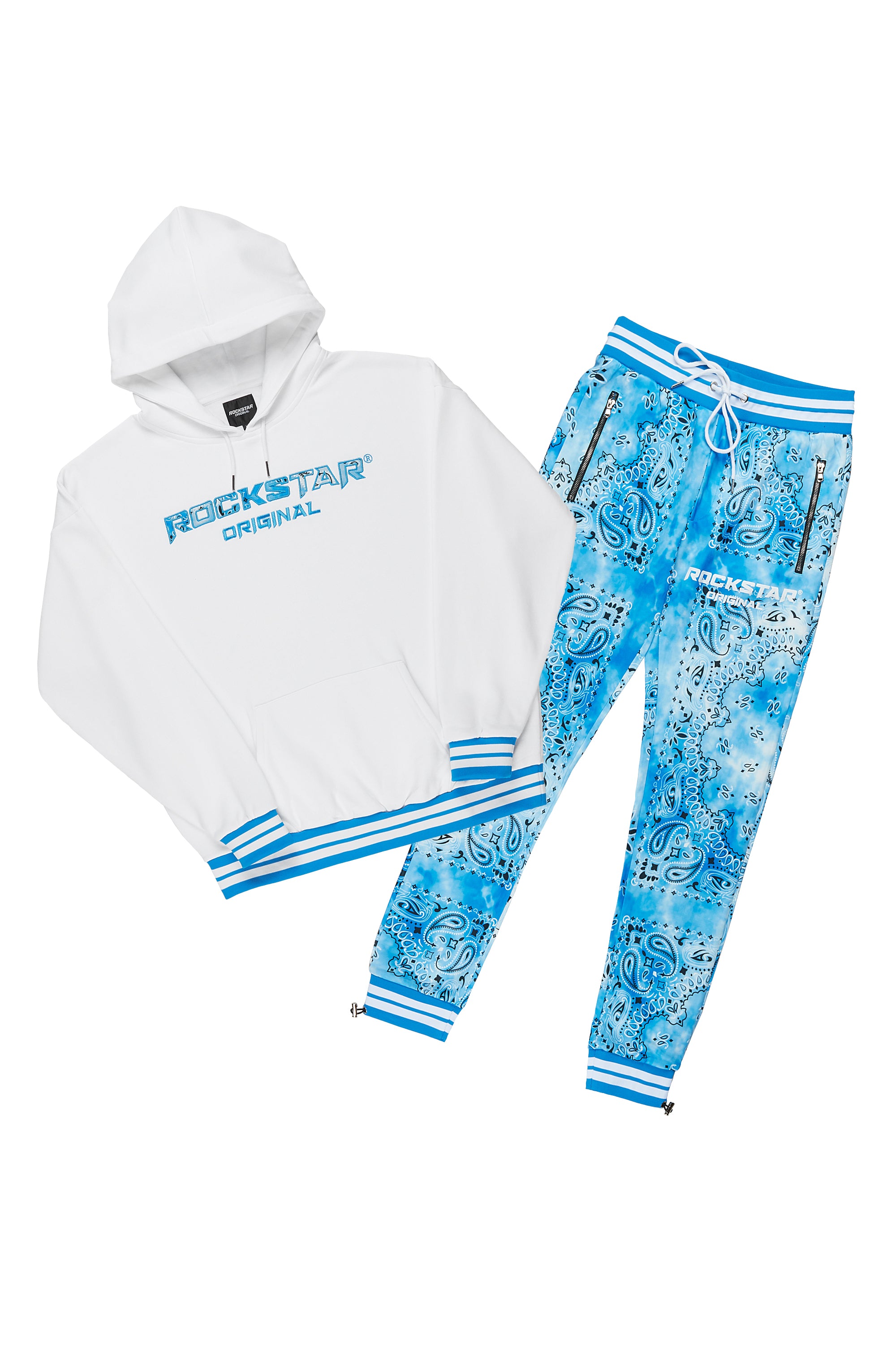 Booker Blue Graphic Hoodie Track Set